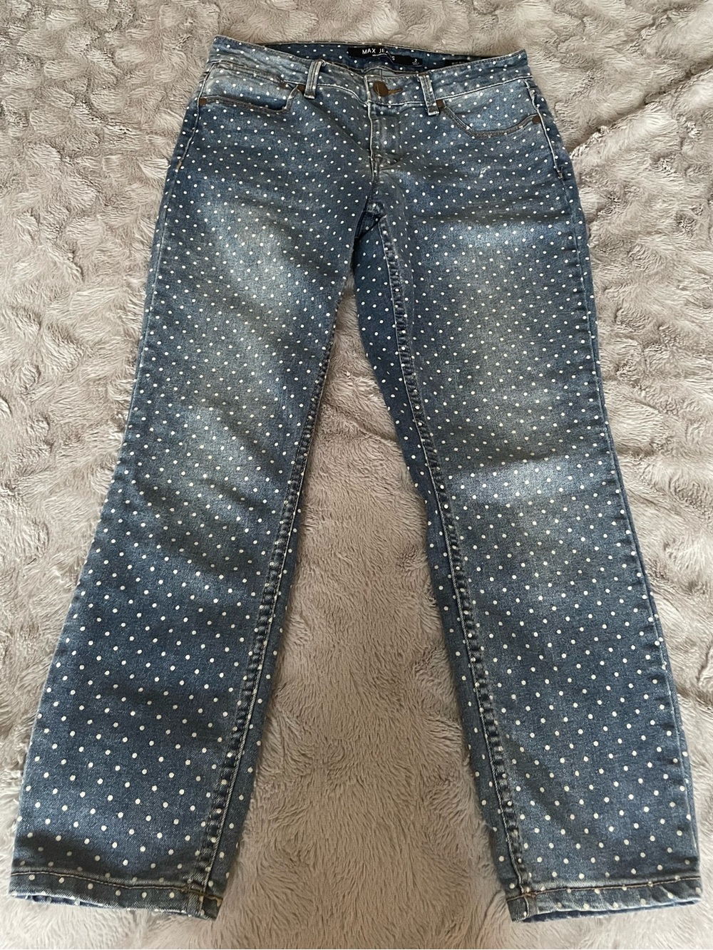 Denim Polka Dot Jeans - Picture 3 of 3